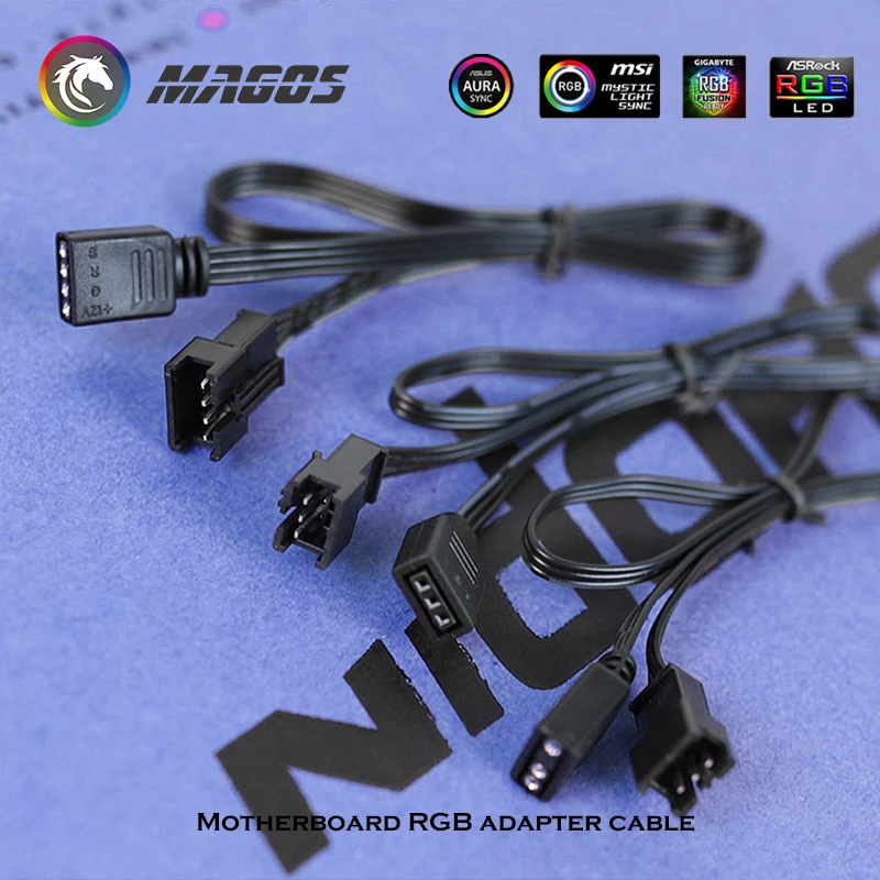 Phanteks M/B RGB SYNC Adapter Cable, JST Header Transfer - 4Pin / 3Pin, Female To Male Extension Cable