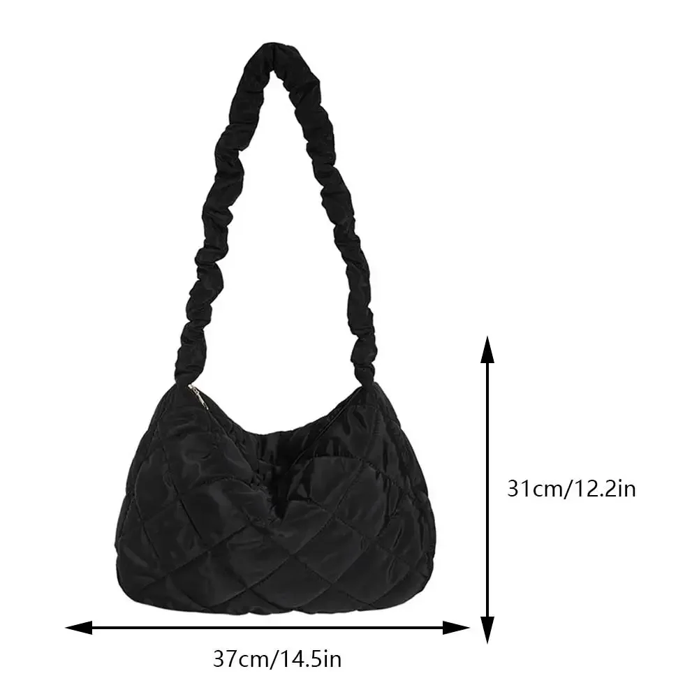 Puffer Tote Bags for Women Pleated Shoulder Bag Fashion Casual Bubbles Cloud Bag Hobo Ruched Crossbody Messenger Bags 2023 New