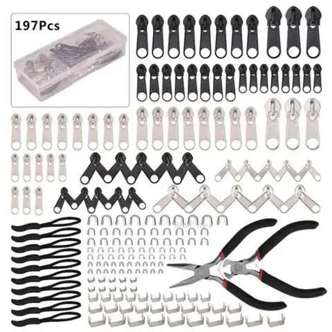 지퍼 풀러 세트 Diy 지퍼 수리 키트 손상된 도구 여행 가방 핸드백 의류 지퍼 헤드 수리 도구