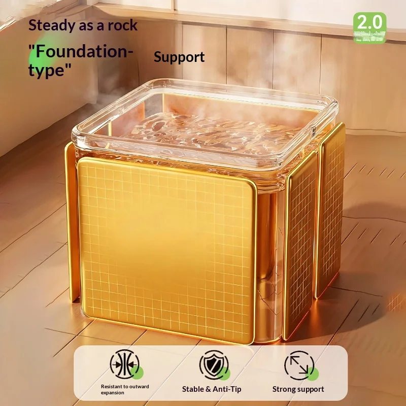 Portable Foldable Square Bath Tub Thick No Assembly Double Size Family Outdoor Spa Easy Setup Home Camping Backyard Garden