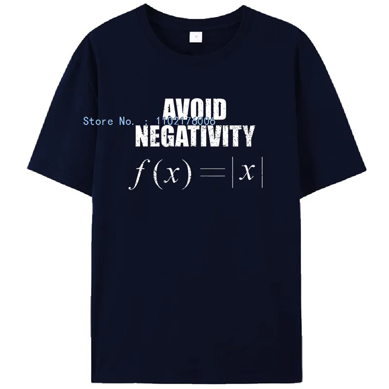 تجنب السلبية معادلة الرياضيات الجرافيك تي شيرت مضحك الرياضيات الشاي طباعة تي شيرت الصيف القطن للجنسين قمصان جديدة وتي شيرت #6