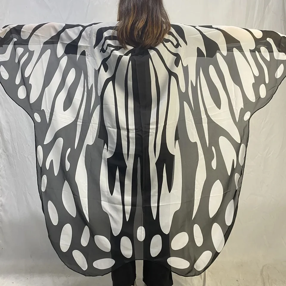 Women Ren Faire Moth Butterfly Wings Cape Cloak Renaissance Festival Halloween Fairy Elf Costumes