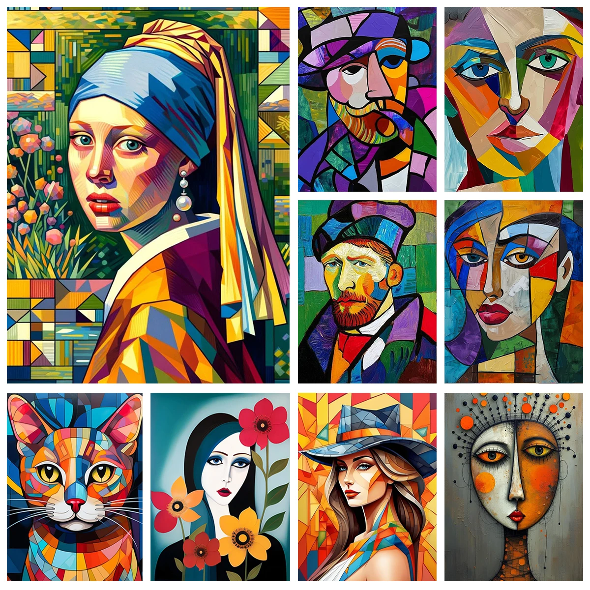 Abstrakte Figur Diy Diamant Kunst Malerei Perle Mädchen Mosaik Ölgemälde handgemachte Diamant Stickerei Home Wand Dekor