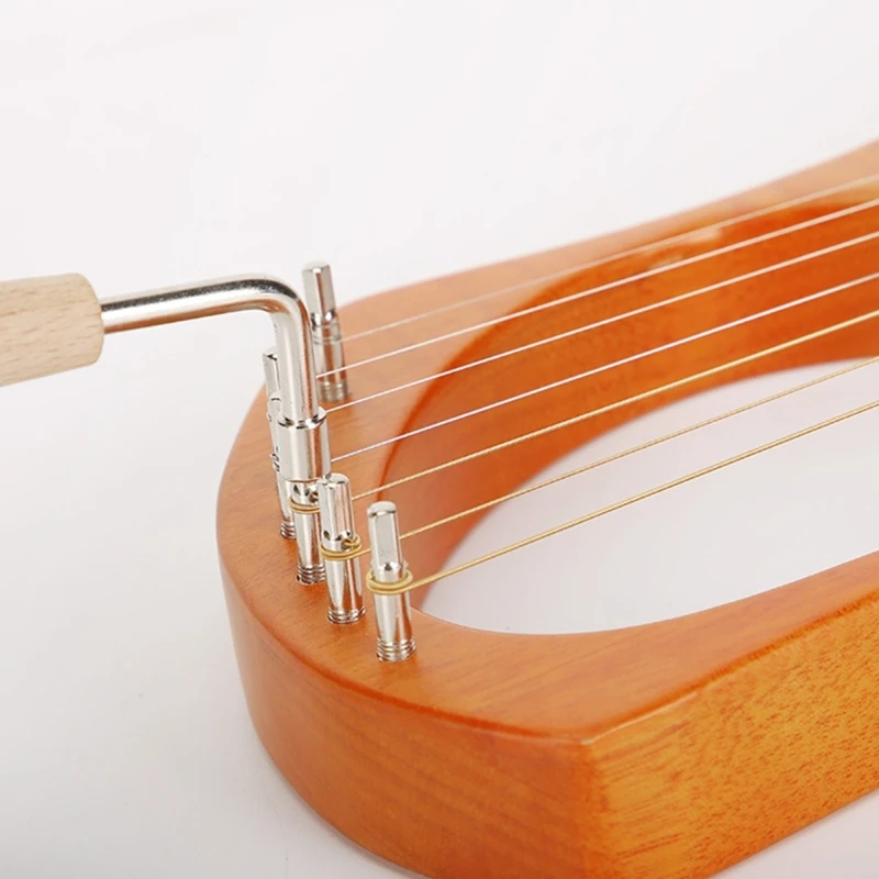 

77UF Профессиональная деревянная 7-струнная арфа-лира, простая система настройки, дорожный инструмент-лира для исполнителей и
