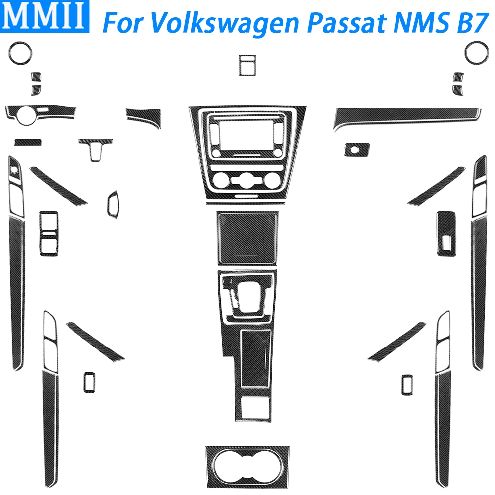 

For Volkswagen Passat NMS B7 2012-2019 Carbon Fiber Gear Shift Air Outlet Vent Window Lift Set Car Interior Accessories Sticker