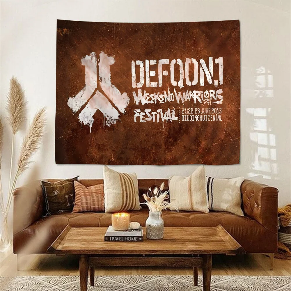 Modern Fashion Defqon1 Music DIY Wall Tapestry Hanging Tarot Hippie Wall Rugs Dorm INS Home Decor