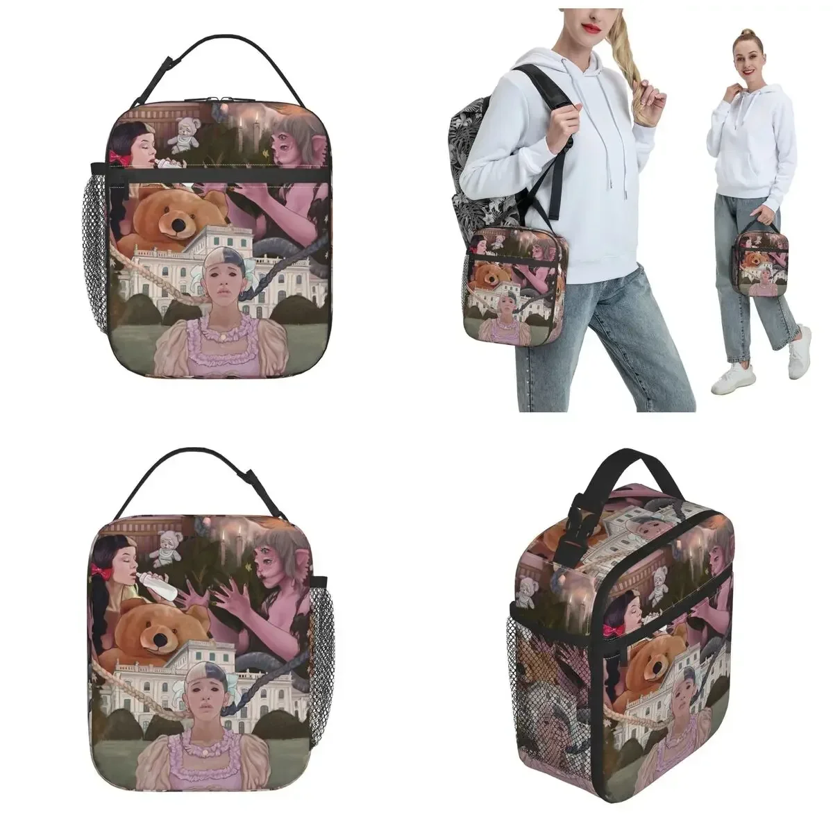 Melanies Martinez Portals Merch Insulated Lunch Tote Bag For School Office Food Storage Bag Portable Cooler Thermal Lunch Boxes