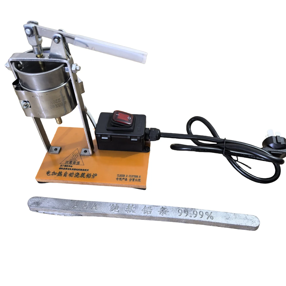 

220V Casting Lead Furnace, Lure Sinker Mold Automatic Feeding Tin Furnace, Lever-Type Lead Furnace