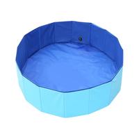 Dog Pool Wading Tub Folding Doggy Pool Anti-Slip Bathtub Portable Bathing Tub Swimming Accessories for Summer Outdoor Backyard