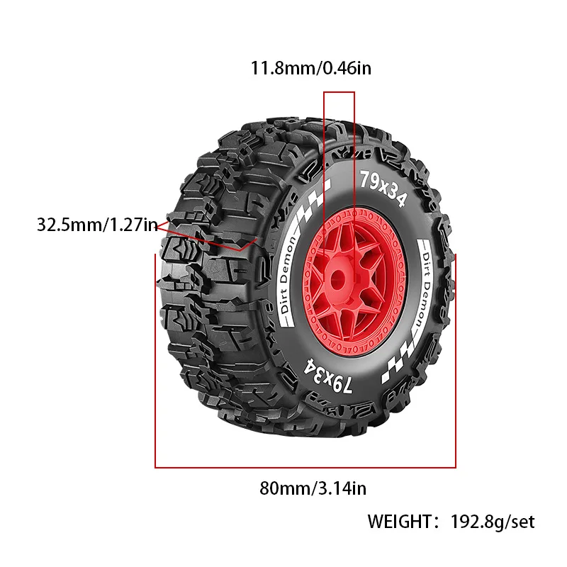 Soft Rubber 1/14 1/16 Short Course Tire High Grip Off Road Tyres For TRAXXAS MINI SLASH RC Buggy Car