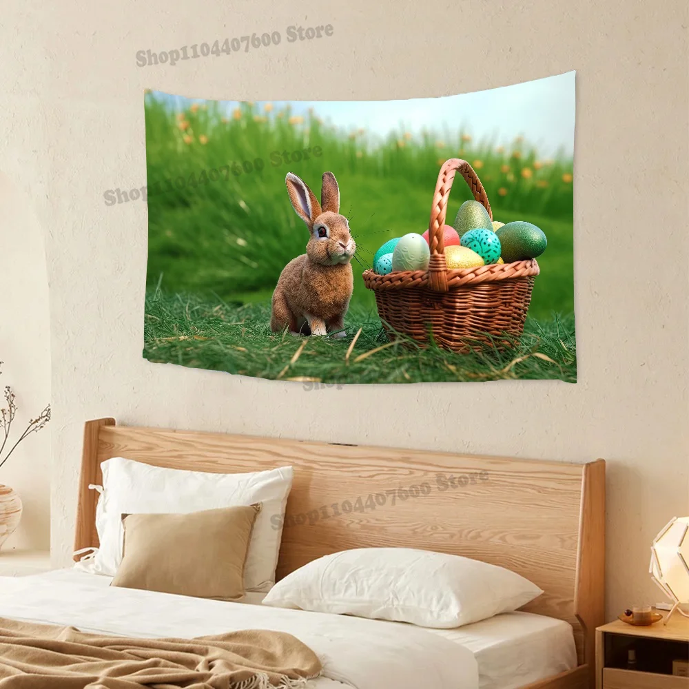 easter festival Tapestry Printed Tapestry Decoration canvas Travel Used for advertising creative Birthday Gift