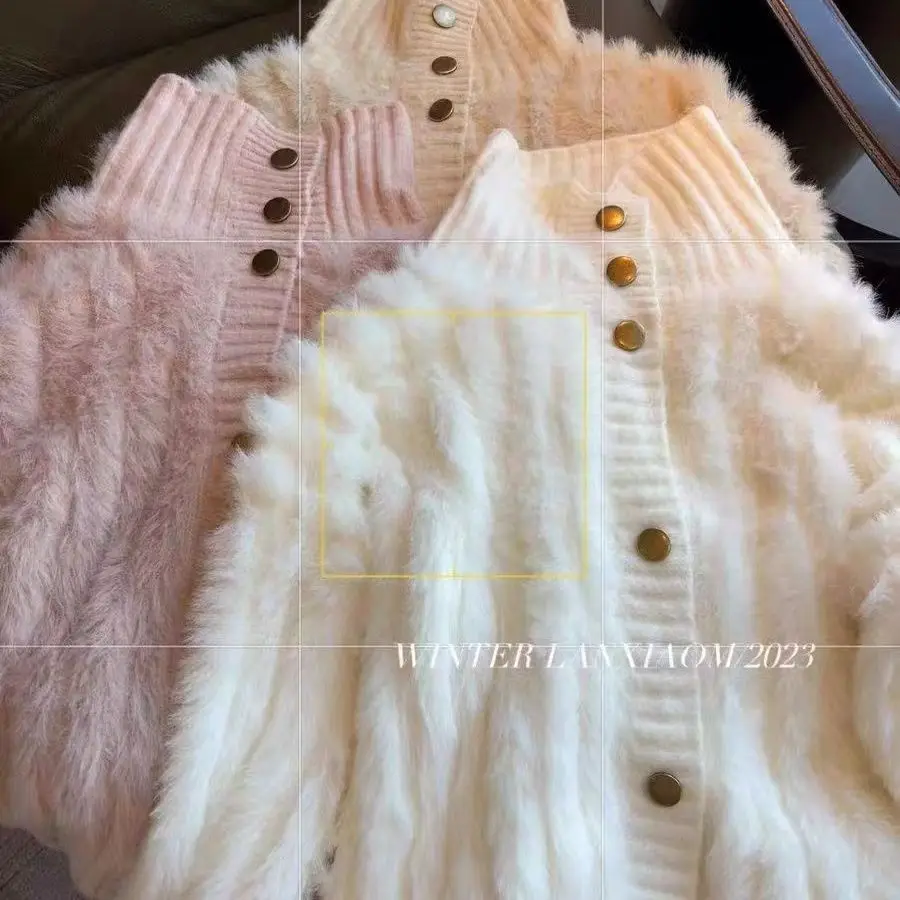 البلوزات لاعبا بالأزرار المرأة سترة المرأة طويلة الأكمام غزل البوليستر الزخرفية سستة المجهزة BF Y2K يوم الكورية نمط Ins #5