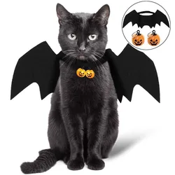 Pet Cat Halloween Clothes Funny Dog Costume Artificial Bat Wing With Bells Puppy Cosplay Prop Personalized Clothing Pet Supplies