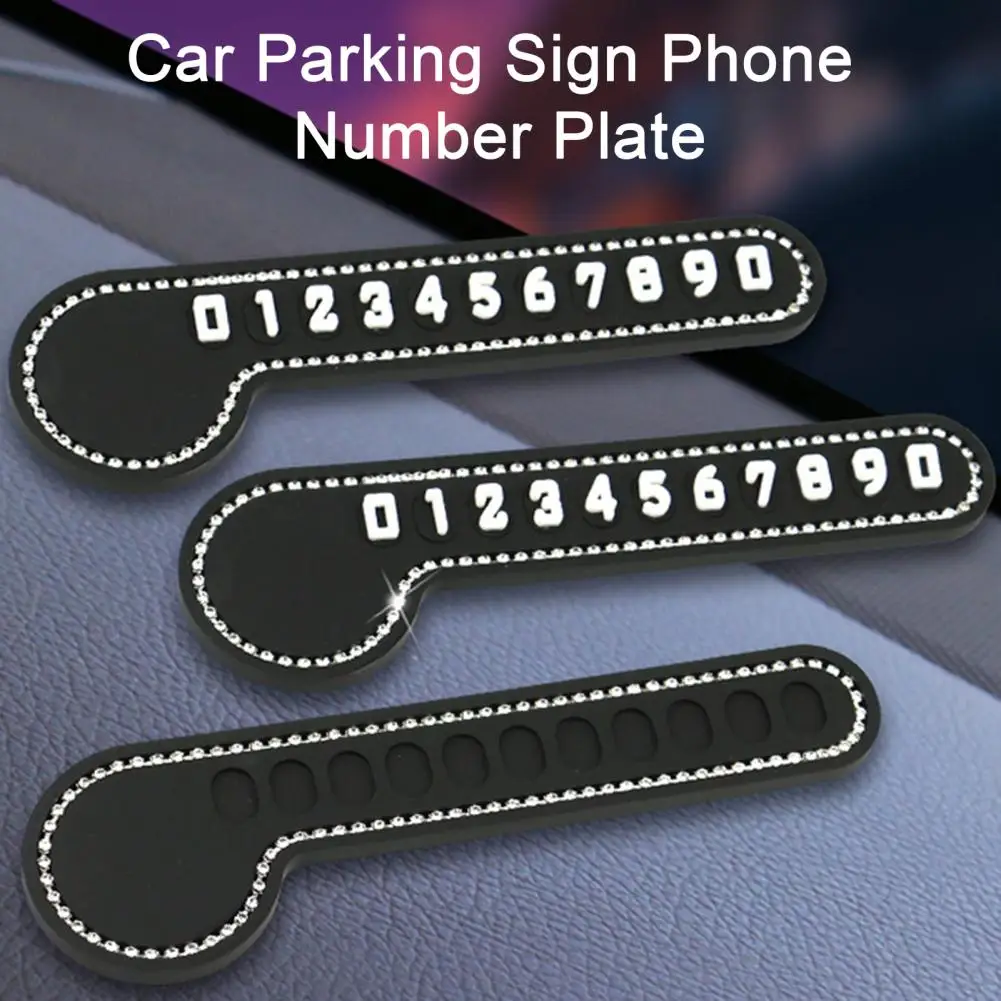 1 Set Temporary Parking Sign  Excellent Car Styling Phone Number Card Plate  Free Combination Car Temporary Parking Card