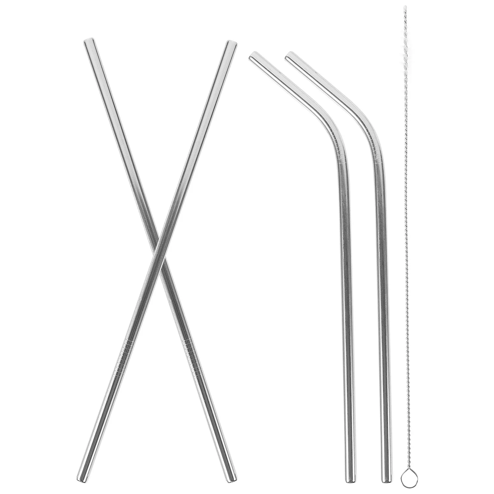 

1Set Stainless Steel Reusable Straws Set Lightweight Exquisite Design Elegant Photo Prop for Easter Beach Birthday Baby Shower