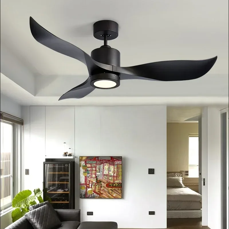 

Nordic fan lamp living room ceiling with lamp electric fan bedroom modern retro frequency conversion ceiling fan lamp