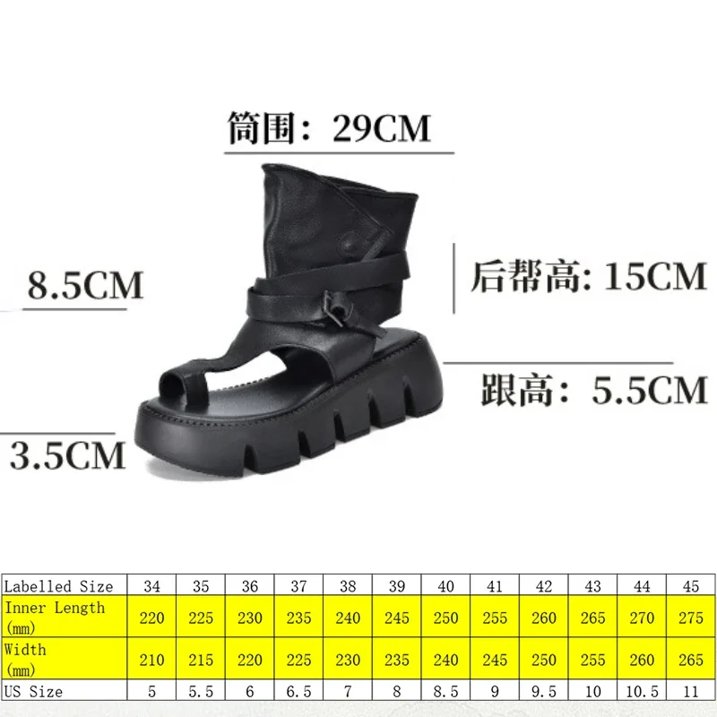 Fujin 5.5cm Natural Boots Women Shoes Genuine Leather Sandals Hollow Chimney Moccasins Fashion Summer Motorcycle Ankle Booties