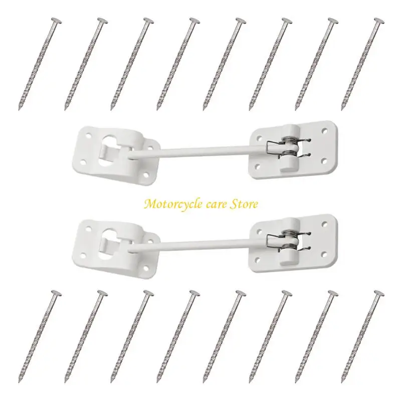 U75F Motorhome Entry Door Holder & Latches with Spring Hardware and Mounting Plates