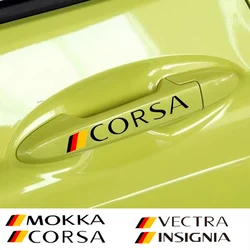 Pegatina para manija de puerta de coche, accesorios para coche, 4 piezas, OPC para Opel Astra J H G K Insignia Corsa D B E Mokka Vectra Meriva