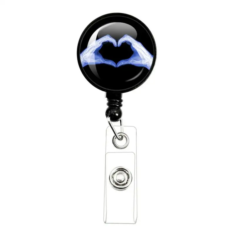 Creative Retractable X-Ray Badge Reel Radiology Badge Reel Holder Badge Reel Nurse Student Card Reel Clip Office Supplies