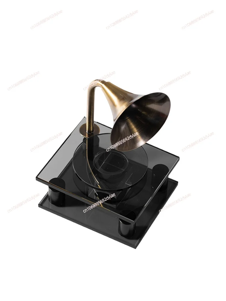 Modern Simple Light Luxury Phonograph Ornament Living Room Wine Cabinet Niche Decoration Music Theme Room High-end Decoration