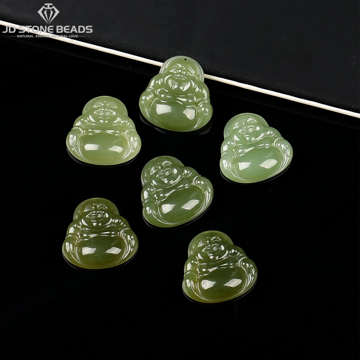 

1 Pc Natural Stone Hetian Jade Carved Maitreya Buddha Bead With Hole Pendant for Jewelry Making DIY Necklace Bracelet Accessory