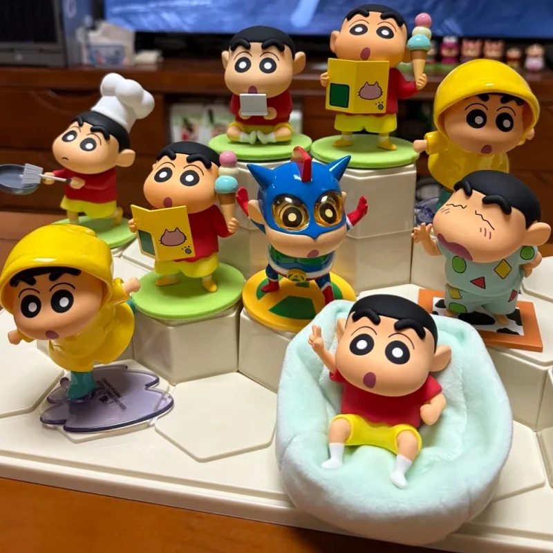

Натуральный 8 см карандаш Шин Чан слепая коробка Shin Chan выходная серия слепая коробка милые аксессуары ручной работы кукла мужской женский подарки