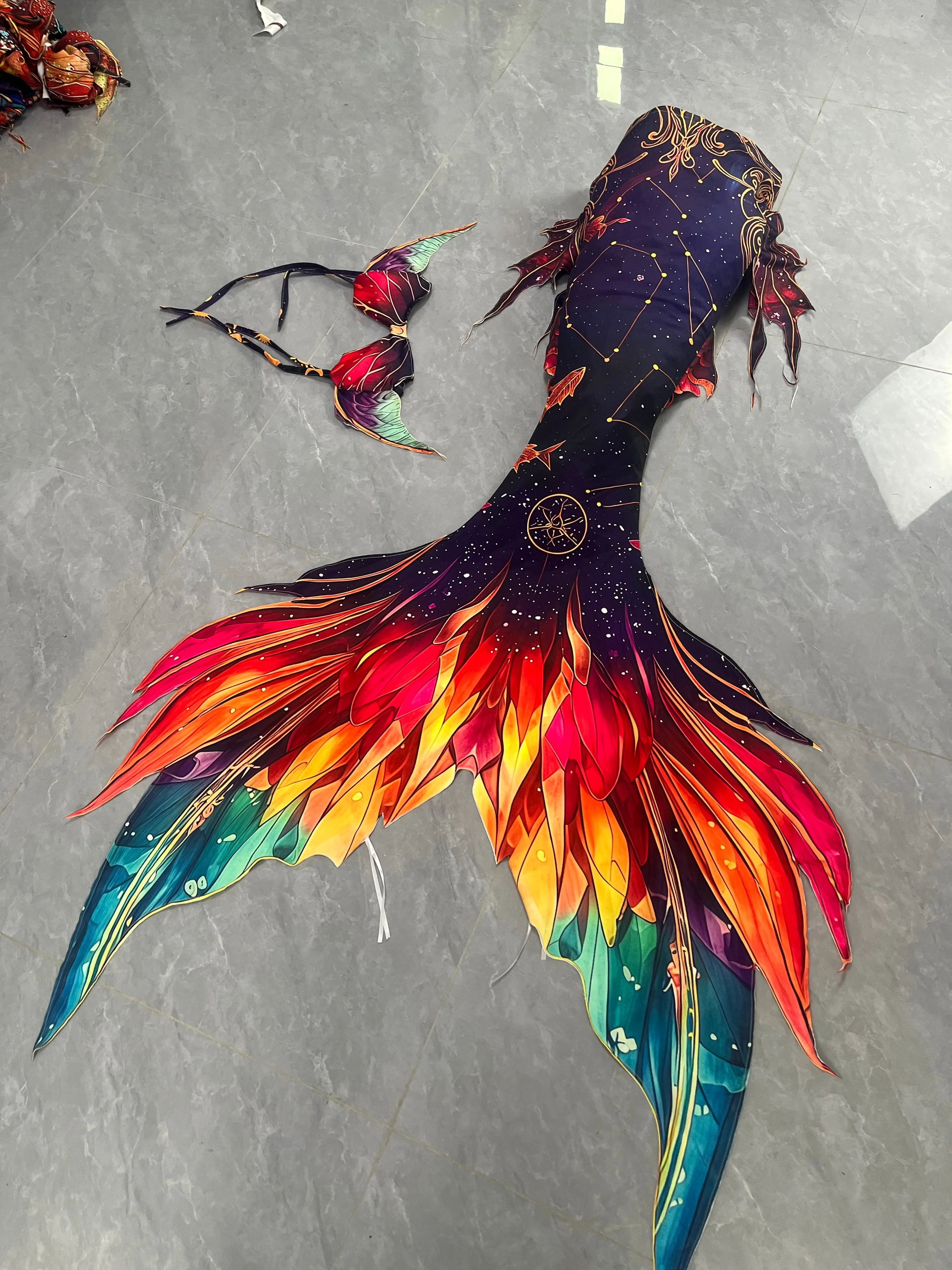 

Adult Mermaid Tail Swimsuit Summer Seaside Travel Freediving Mermaid Costume