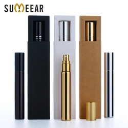 15ml Perfume Bottle With Packaging Box Gold Silver Black Glass Spray Bottle Sample Clear Glass Vials Portable Perfumes Atomizer