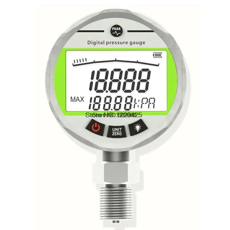 Digital Display Pressure Gauge Stainless Steel Intelligent Precision Vacuum Water Hydraulic Gas Shock-resistant Manometer