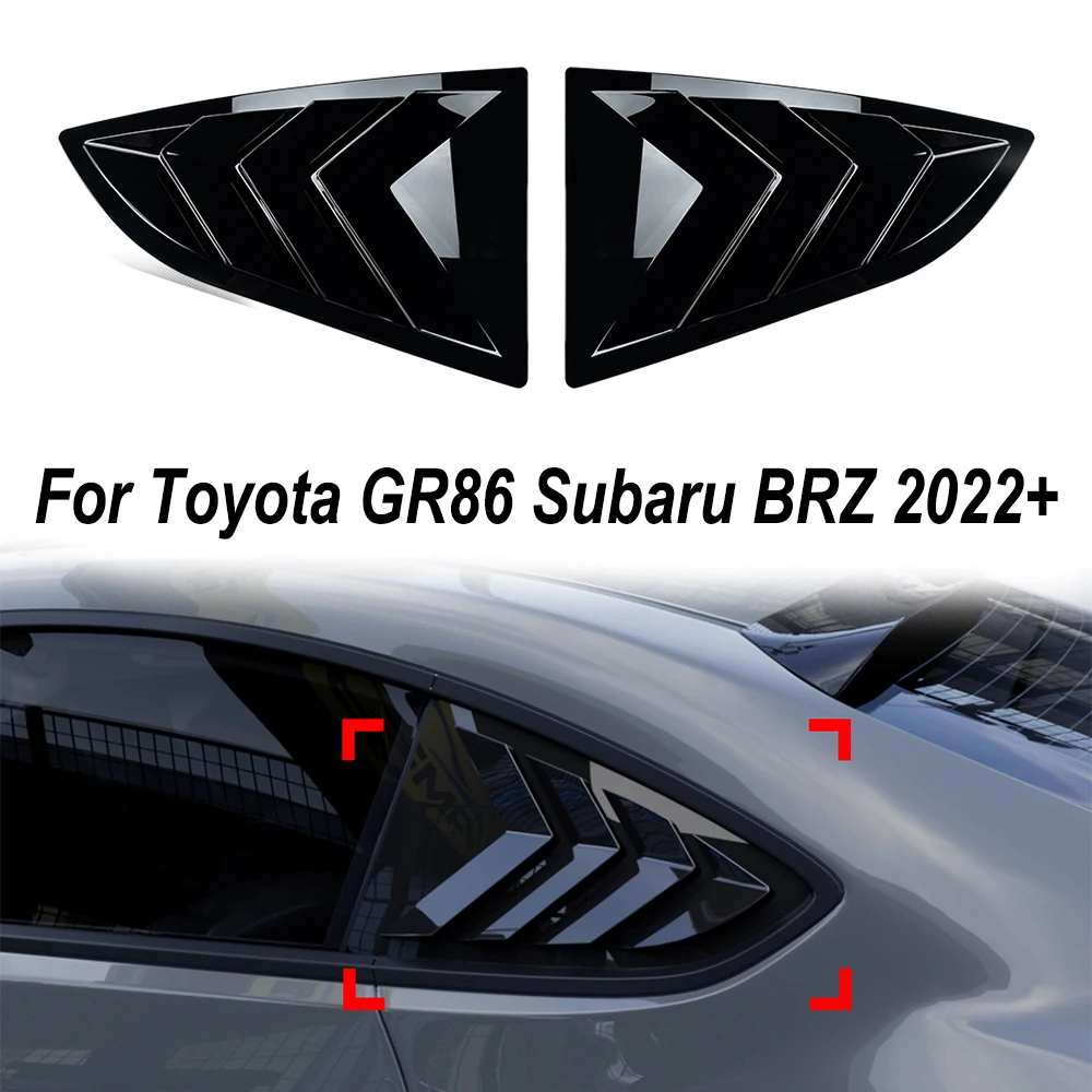 

For Toyota GR86 Subaru BRZ 2022+ Car Rear Window Shutter Cover Trim Window Louver Side Vent Trim Auto Accessories