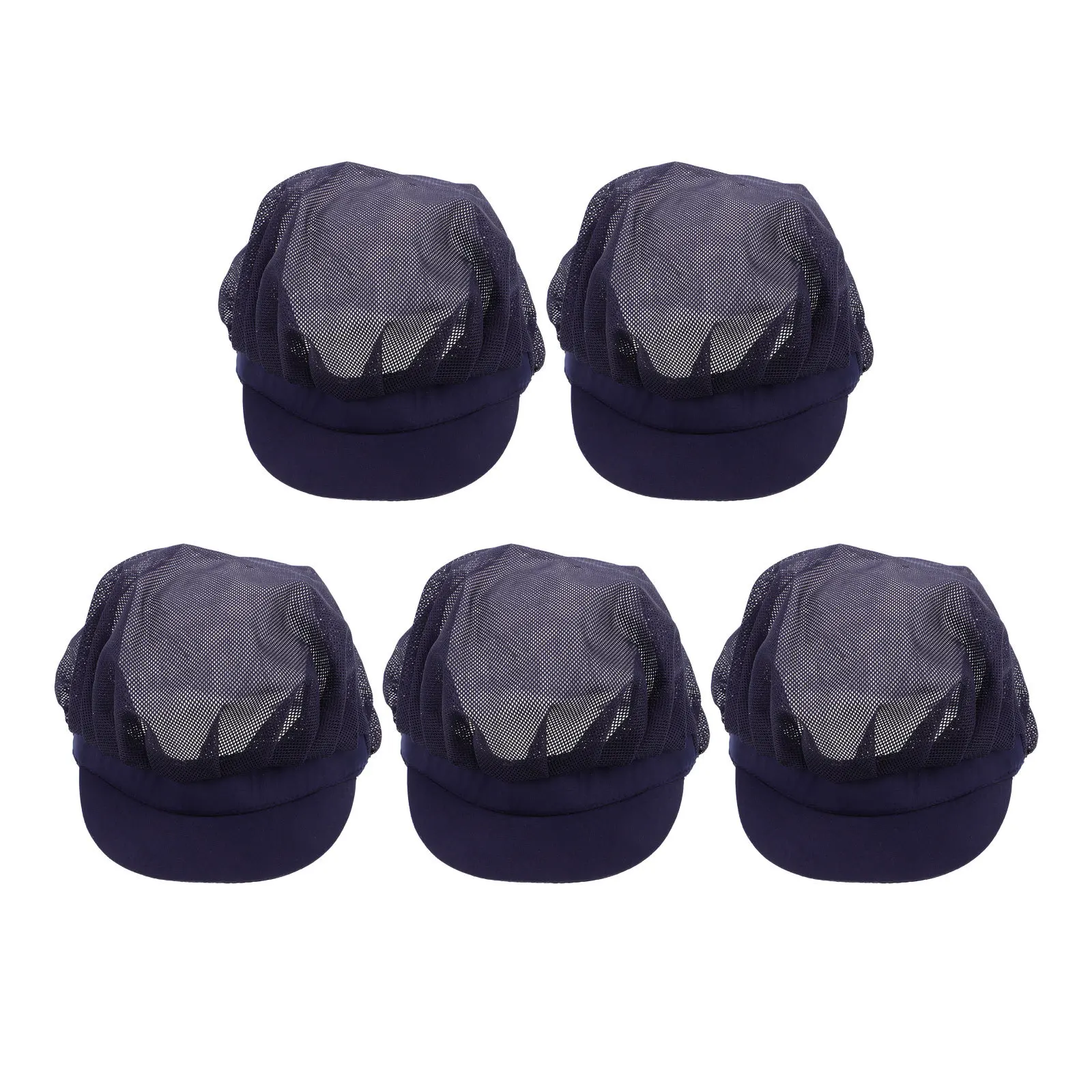 Gorros de Chef de malla transpirable para hombre y mujer, gorros de cocina ajustables Unisex, servicio de comida, hornear, trabajo de cocina, camarera, 5 uds.