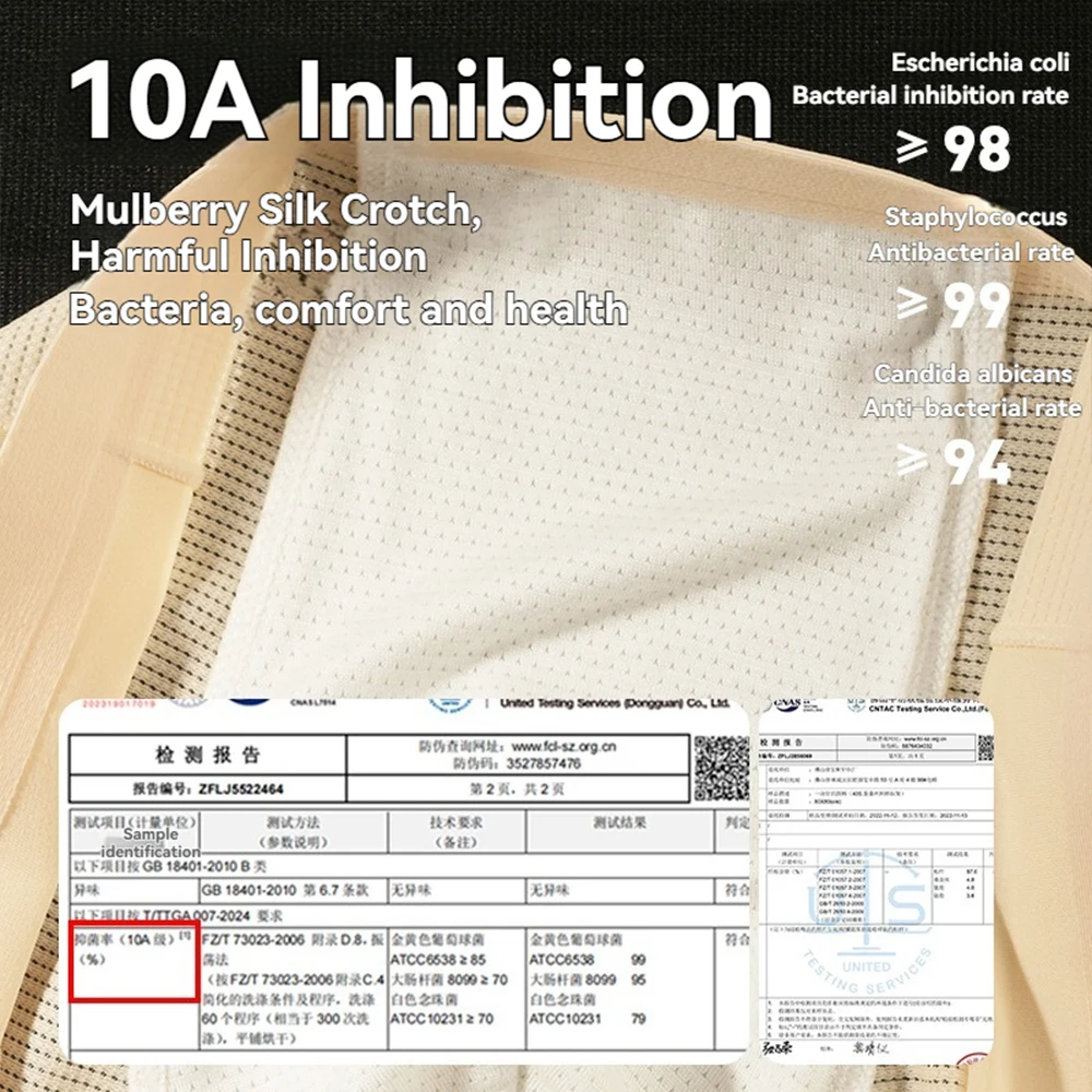 3PCS/Pack L-4XL Luxury Satin-like Ice Silk Men's Panties Both Sides Breathable Mesh Underpants Antibacterial Silk Crotch Boxers