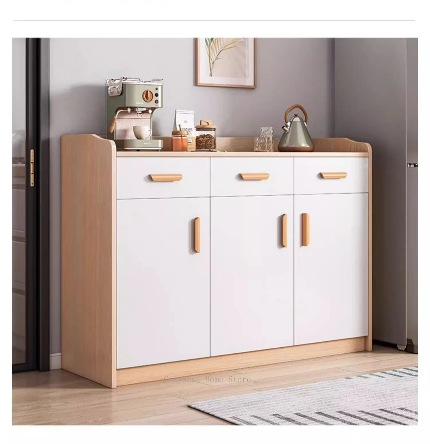 Modern Sideboard Buffet Cabinet, Kitchen Counter Storage Unit for Dishes & Cups, Living Room Organizer