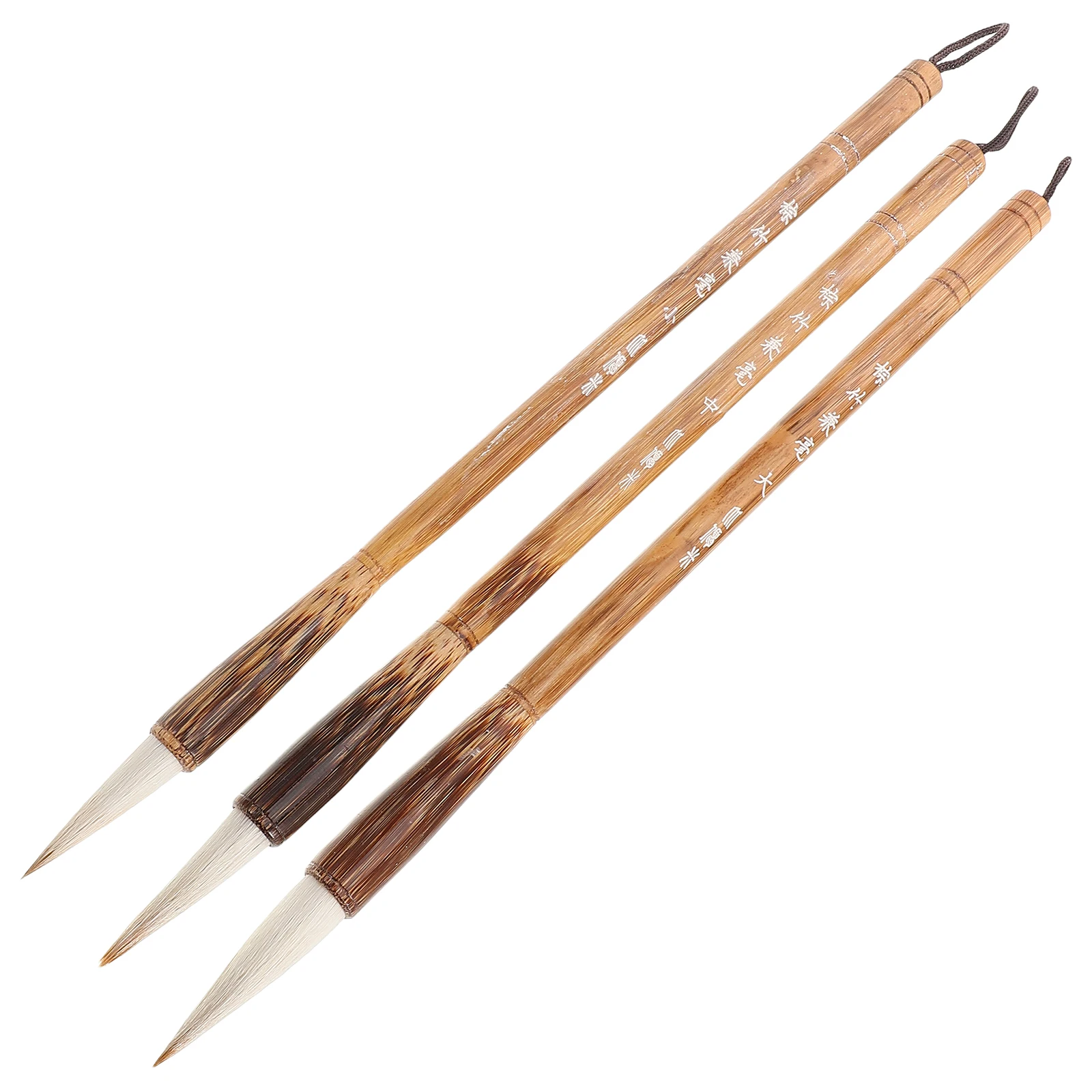 

3pcs Calligraphy Brush Set Traditional Chinese Ink Art Maobi For Kanji Writing Painting Beginners Student Practice Watercolor