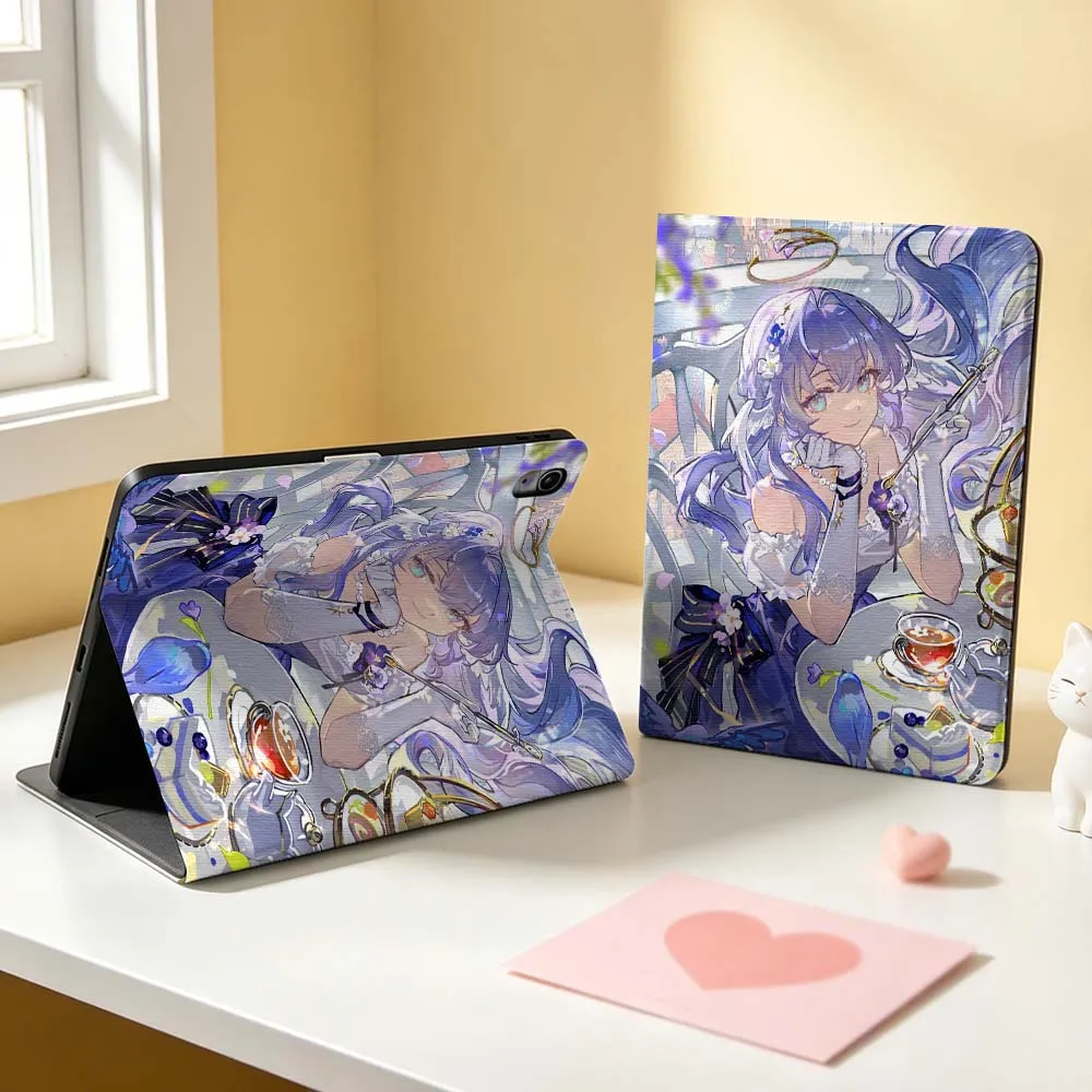 Cute Anime Robin For Apple iPad Pro Mini A16 A17 A14 4 5 6 7 6th 12th Gen 9.7 12.9 11 13 M4 inch Tablet Case Pen Tray