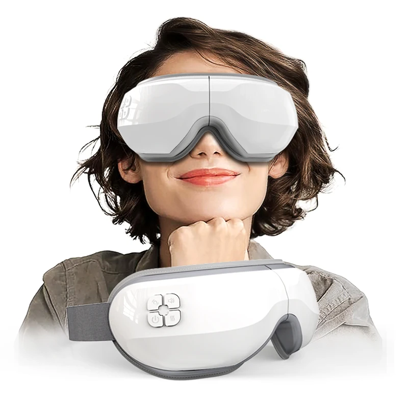 Air Compress Vibration Heat Therapy Rechargeable Eye Care Foldable Massage Device Manual Eye Massager