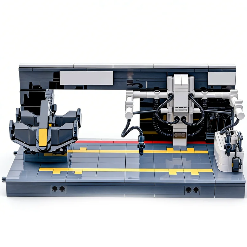 ตัวต่อ MOC APX GP Pit House Show Base GATE No 7 จำนวน 489 ชิ้น ชุดสร้างเมือง ของเล่นตัวต่อสถาปัตยกรรม ของขวัญคริสต์มาสสำหรับเด็ก