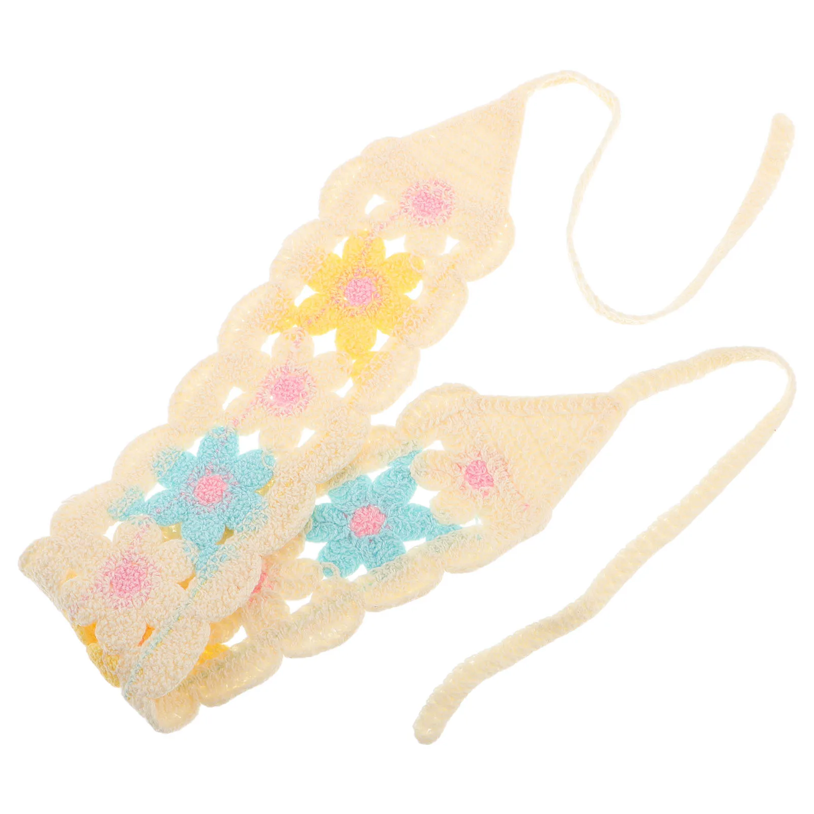 

Pastoral Style Headscarf Women Floral Embroidery Headband Scarf Lightweight Cute Hair Wrap Bandana Travel Outdoor