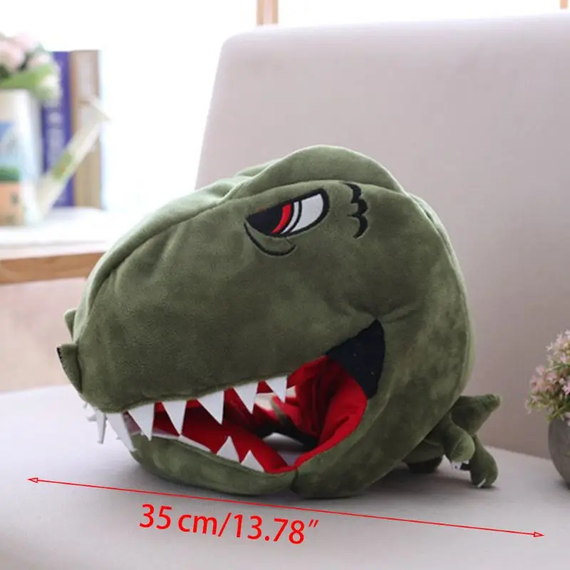 Máscara japonesa con gorro dinosaurio dibujos animados para adultos y niños, accesorios para fiesta Halloween