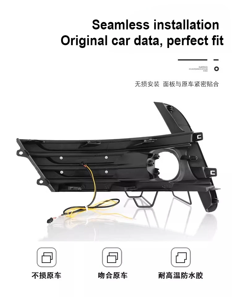 For Toyota Corolla 2017-2018 Car Led Daytime Running Light Front Fog Lamp Yellow Dynamic Turn Signal DRL 12V Daylight Night Blue detail image 6