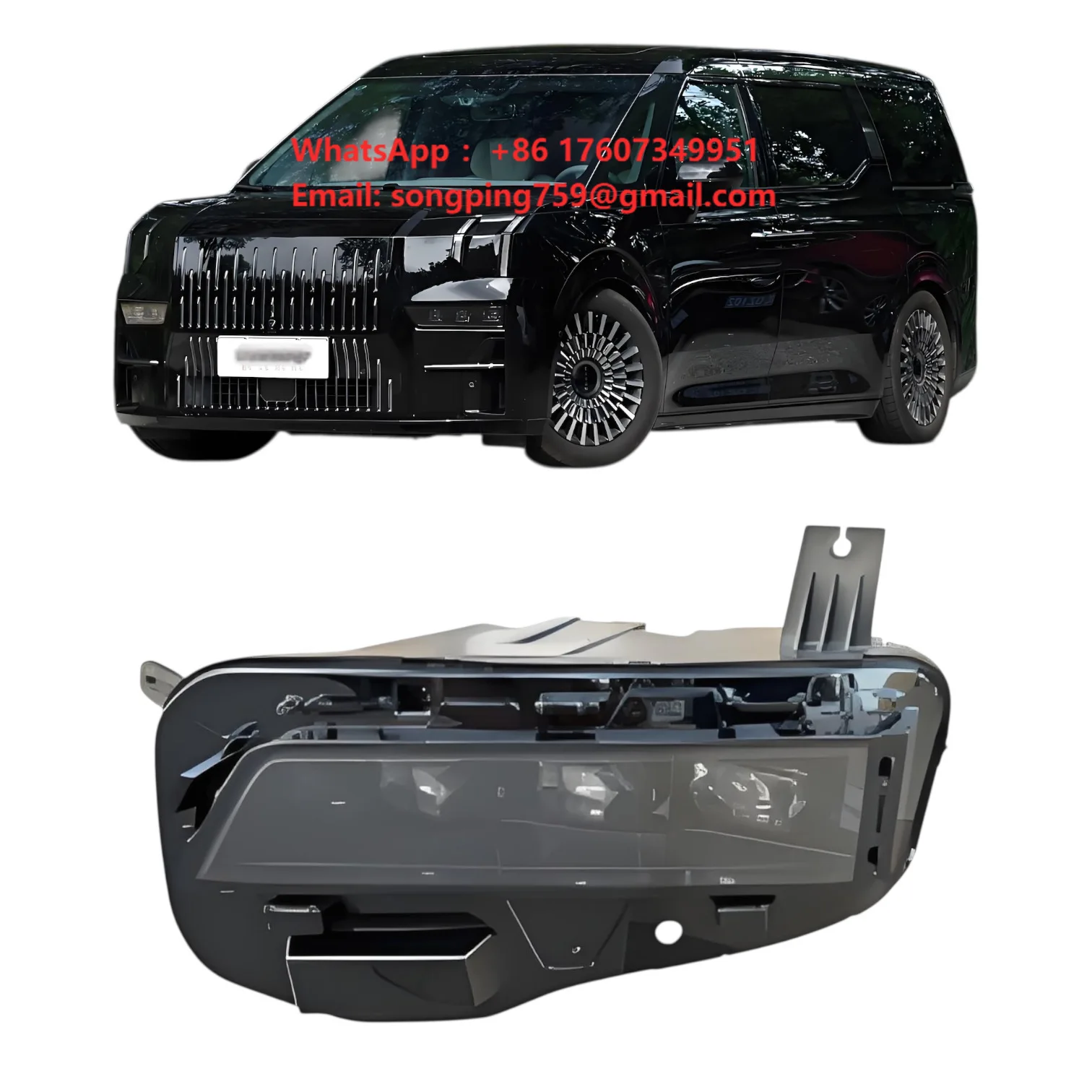 Front Headlight Assembly For 2022-2026 Geely Zeekr 009  12V 55W Part Numbers 8889335759 and 8889335761
