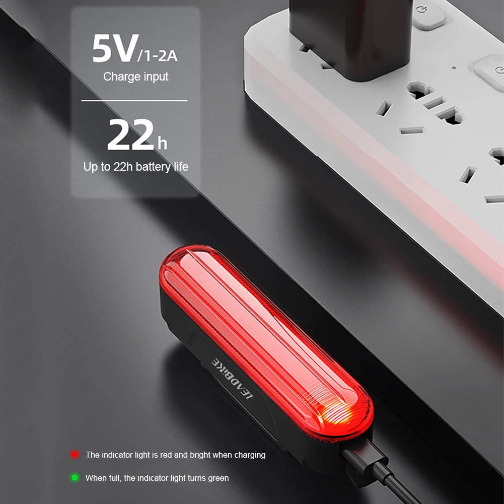 High Brightness Bike Rear Lamp 30LM Bike Rear Night Light Waterproof Cycling Safety Warning Light Cycling Safety Accessories