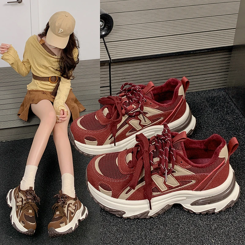 

Новые женские кроссовки, сетчатые дышащие кроссовки на платформе, женская повседневная уличная женская обувь на шнуровке, низкие кроссовки Zapatos De Mujer