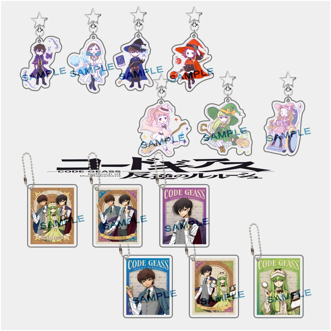 6CM Code Geass Lelouch of the Rebellion Figure Acrylic Keychains Pendant Accessories Car Key Chain Backpack Charm Phone Bag Gift
