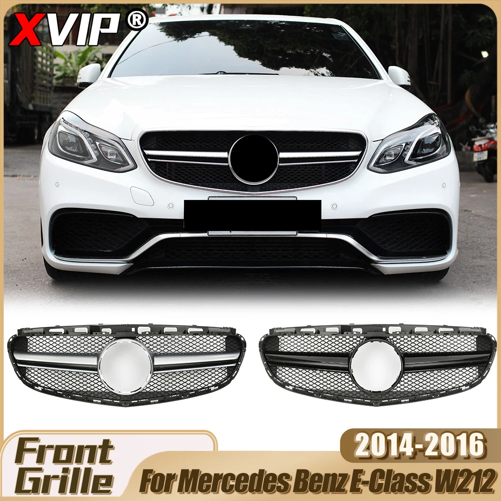 XVIP Glossy Black AMG Style Front Racing Grilles For Mercedes Benz E-Class W212 E200 E250 E350 E550 2014-2016 Tuning Accessories