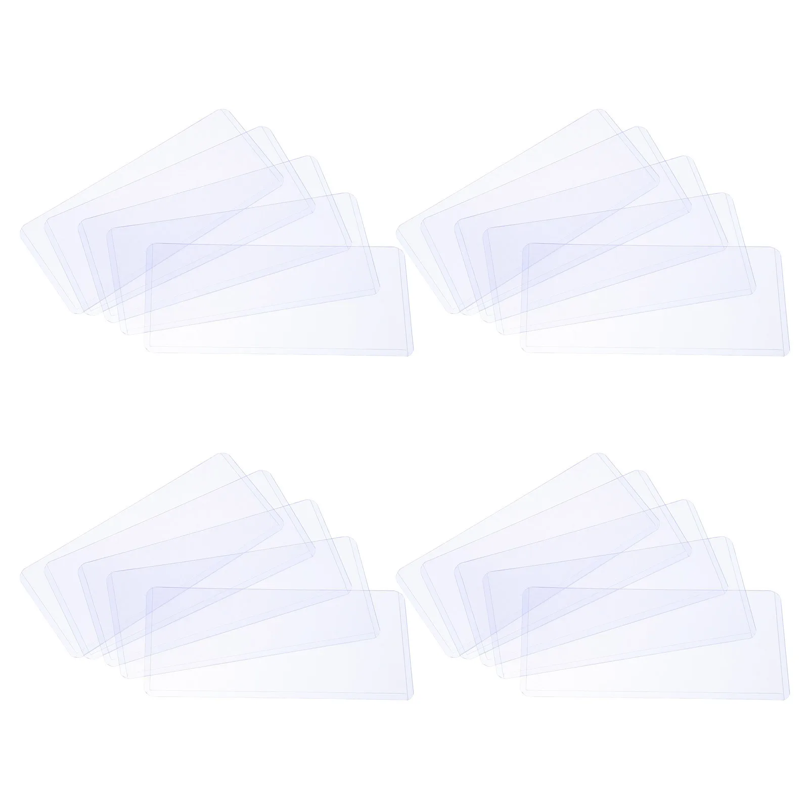 20Pcs Transparent PVC Bill Holder Clear Money Sleeve for Cash Photos Receipts Home Office Travel Storage Cash Storage