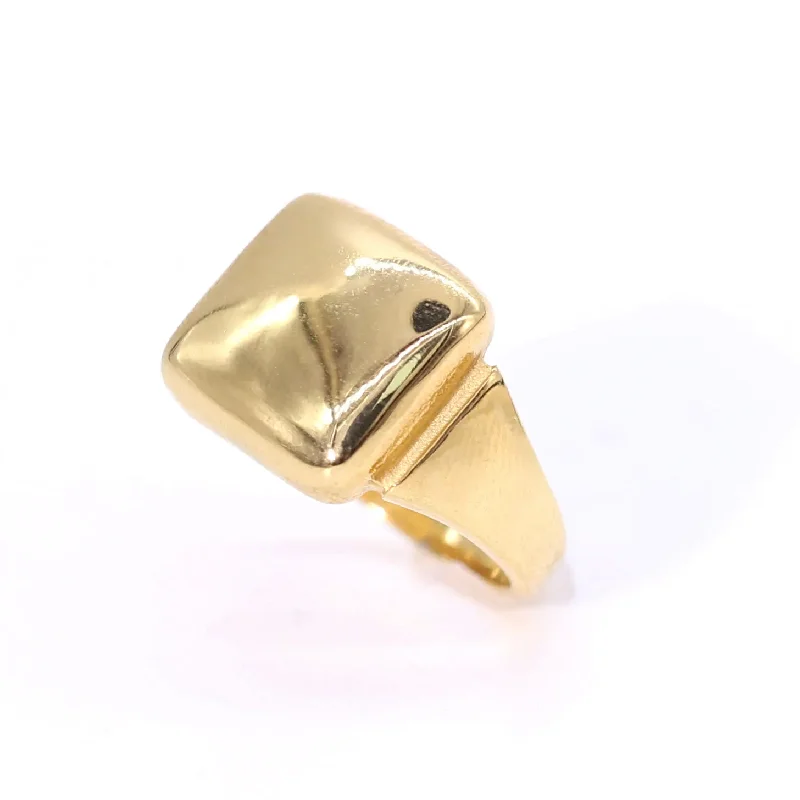 

WDM 18k Gold Plating Stianless Steel Knuckle No Signet Ring Gold Three Color Geometry Wedding Party Jewelry Christmas Gift
