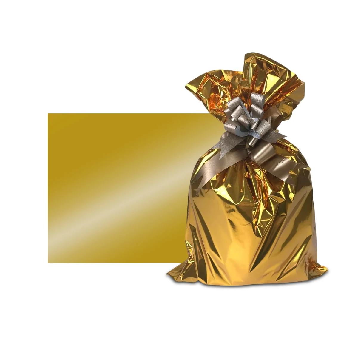 حقيبة هدايا ذهبية ، عبوة 50 وحدة ، 10x14cm