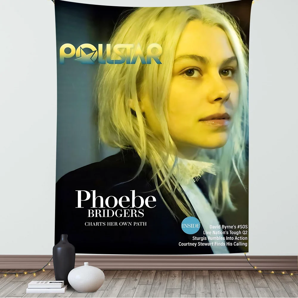 

Singer P-Phoebe-Bridgers Theme Background Cloth Happy Birthday Party Baby Shower Supplies Decoration Banner Shooting Props